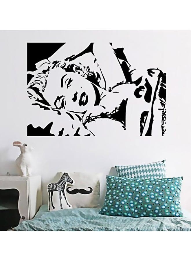 Marilyn Monroe Wall Sticker Black 45x60cm