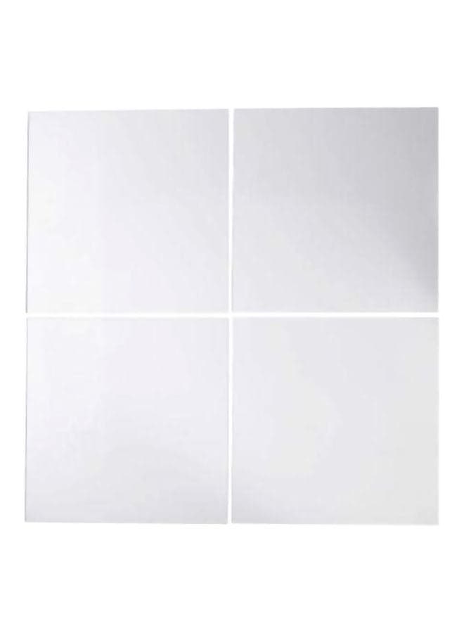 4-Piece Lots Mirror Set Clear 30x30cm
