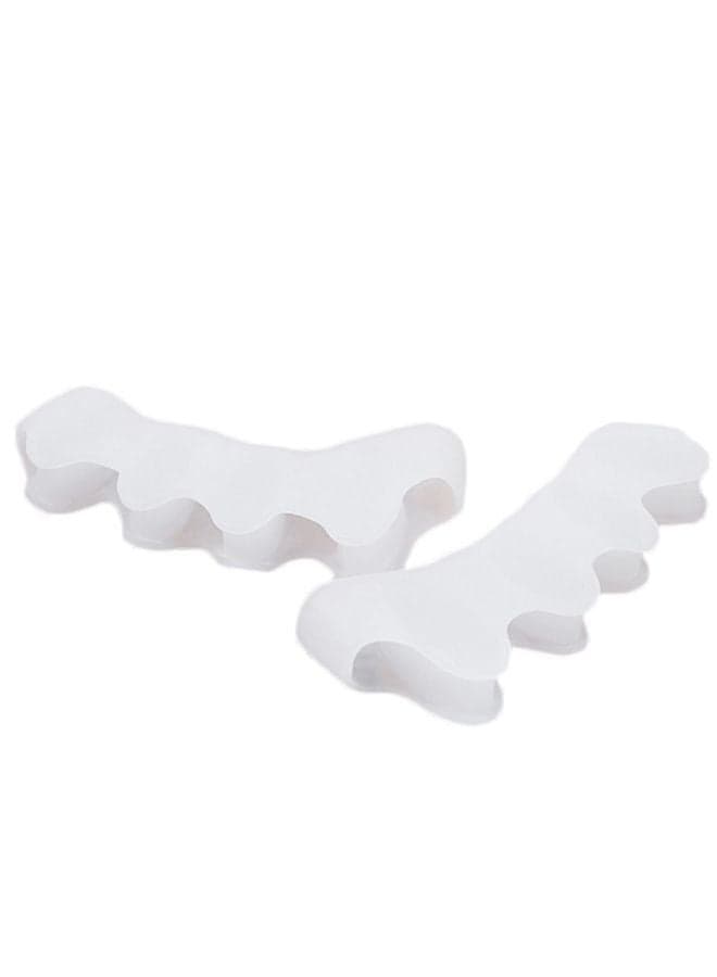 2-Piece Orthopedic Bunion Shoe Toe Separator White