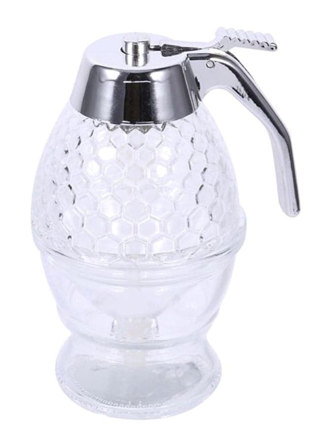 Honey Drain Pot Juice Dispenser Clear/Silver