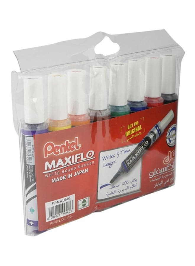 8-Piece MaxiFlo Marker Set Multicolour