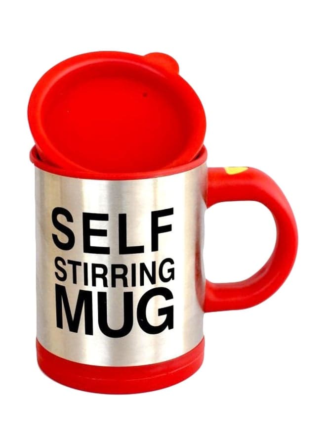 Self Stirring Mug Red/Silver/Black