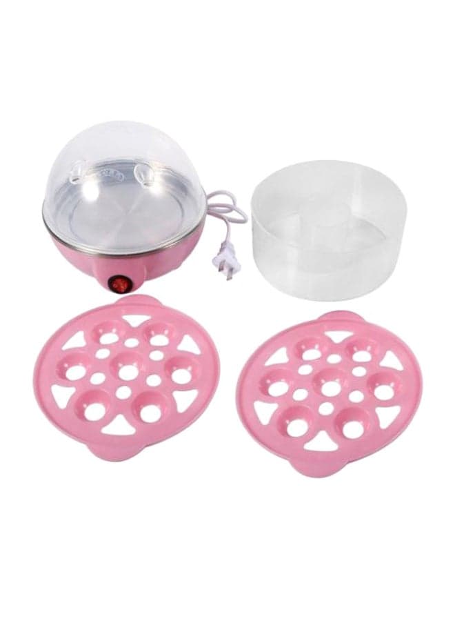 Double-Layer Electric Eggs Boiler Cooker Pink 6x6x8.7inch