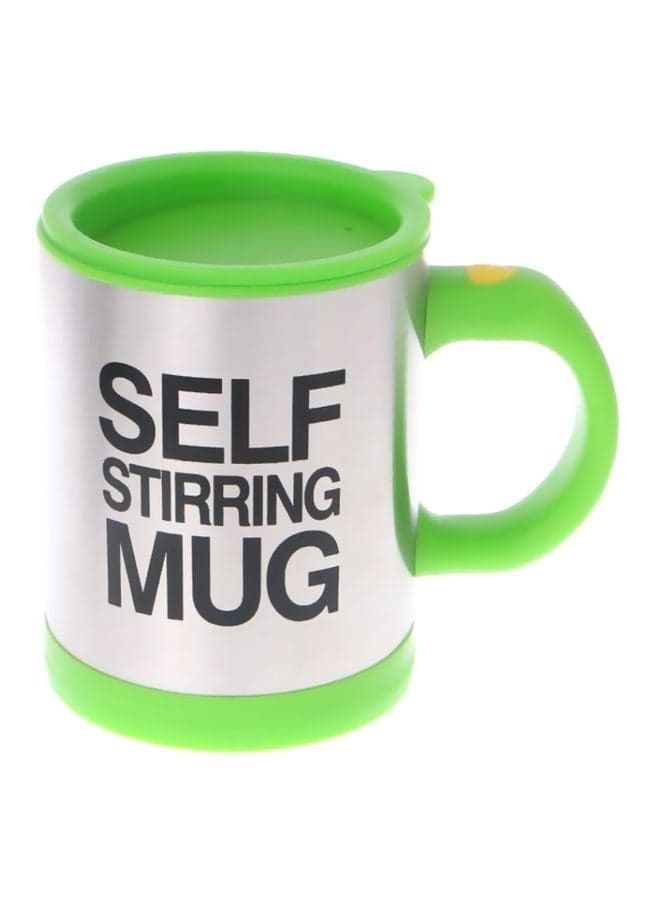 Self Stirring Mug Green/Silver
