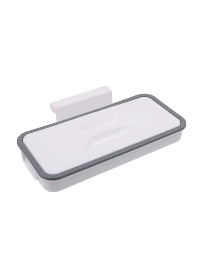 Attachable Garbage Bag Holder White/Grey 17x5.5cm