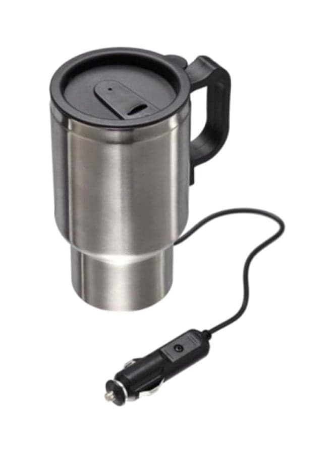 Stainless Steel Heated Travel Mug Silver/Black 500ml