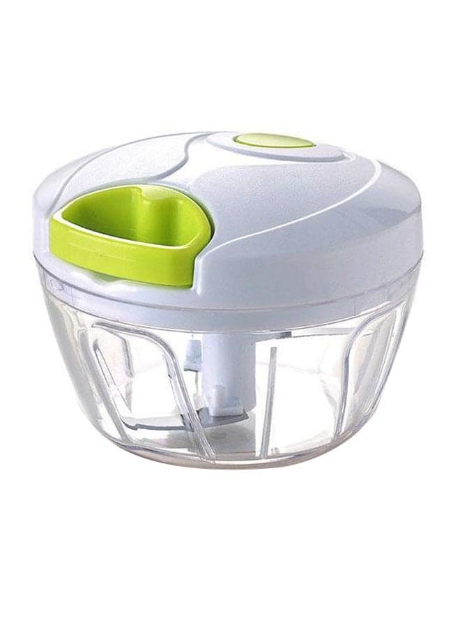 Hand Pull Food Chopper White/Green/Clear