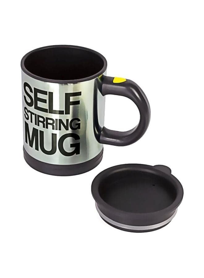 Self Stirring Mug Silver/Black