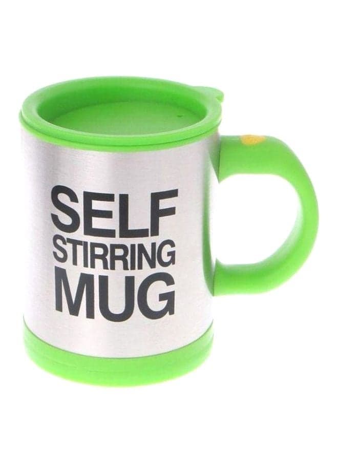 Self Stirring Mug Green/Silver