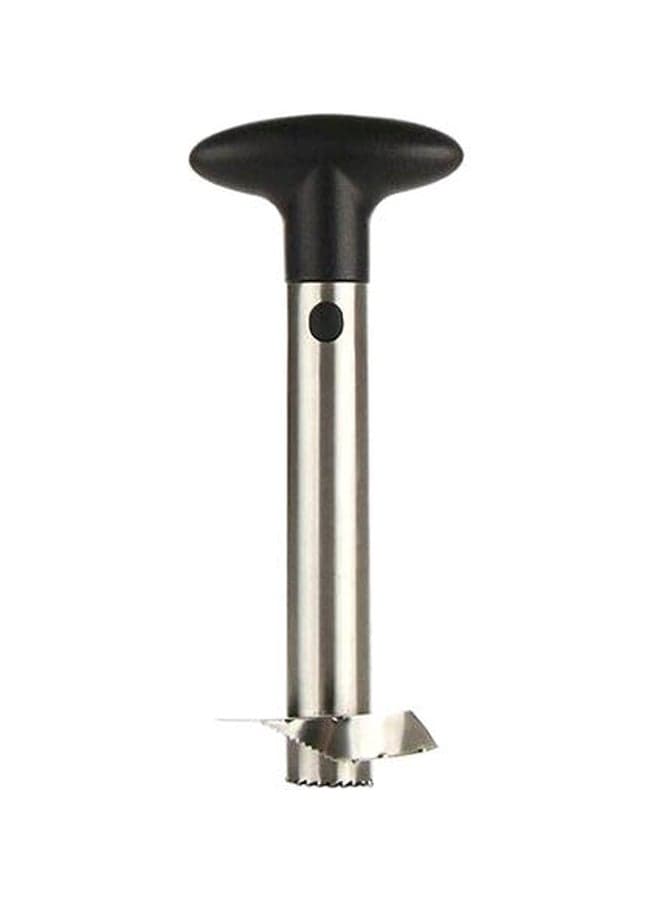 Stainless Steel Pineapple Corer Silver/Black 25x11x9cm