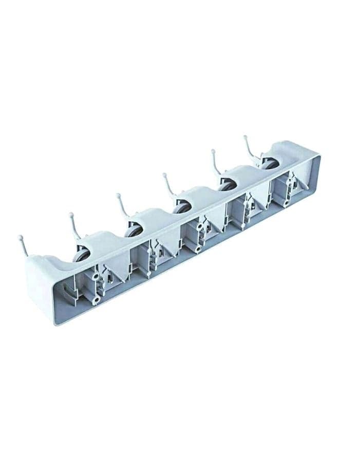 Broom Holder And Sanitary Ware Tool Organizer Grey
