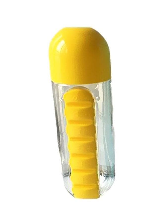 Water Bottle With Built-In Daily Pill Box Organizer