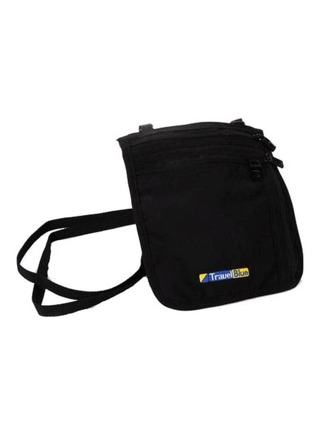 Ultra Slim Neck Wallet Black