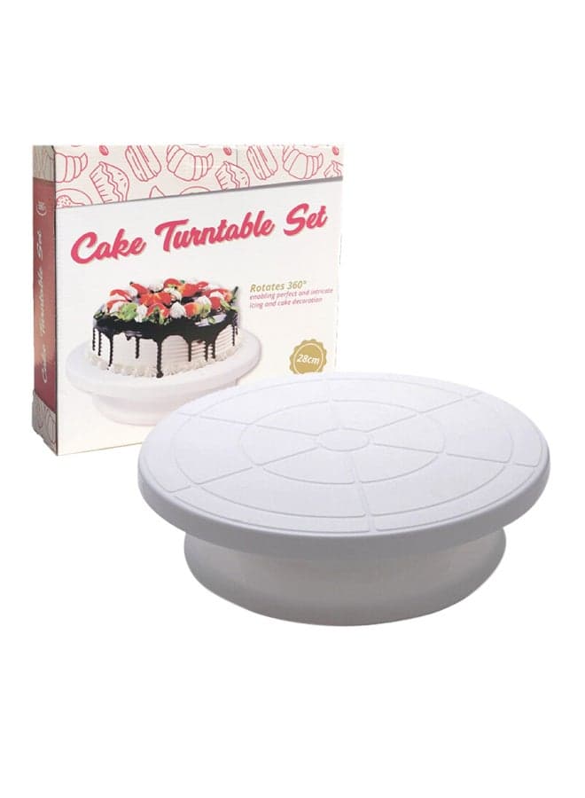 Rotating Cake Stand White 28 x 7cm