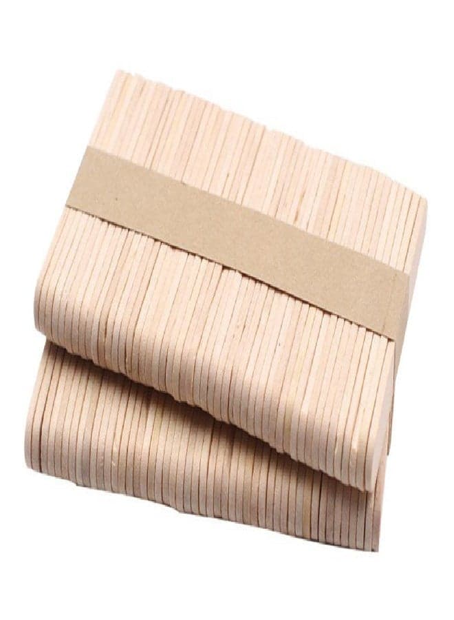 50-Piece Wood Popsicle Craft Sticks Beige