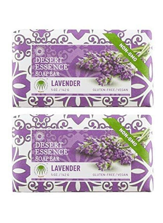 Pack Of 2 Lavender Soap Bar With Tea Tree Oil And Lavender Oil