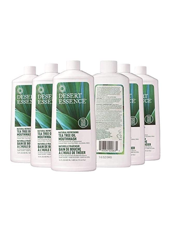 Pack Of 6 Natural Tea Tree Oil Mouthwash