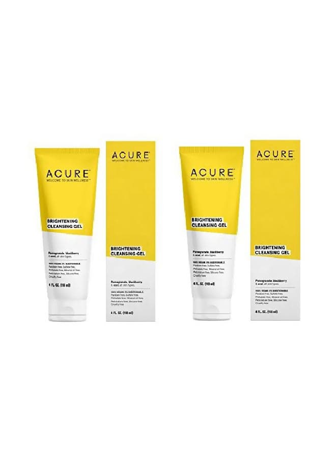 2-Piece Brightening And Cleansing Gel Set Yellow 4Fluid Ounce