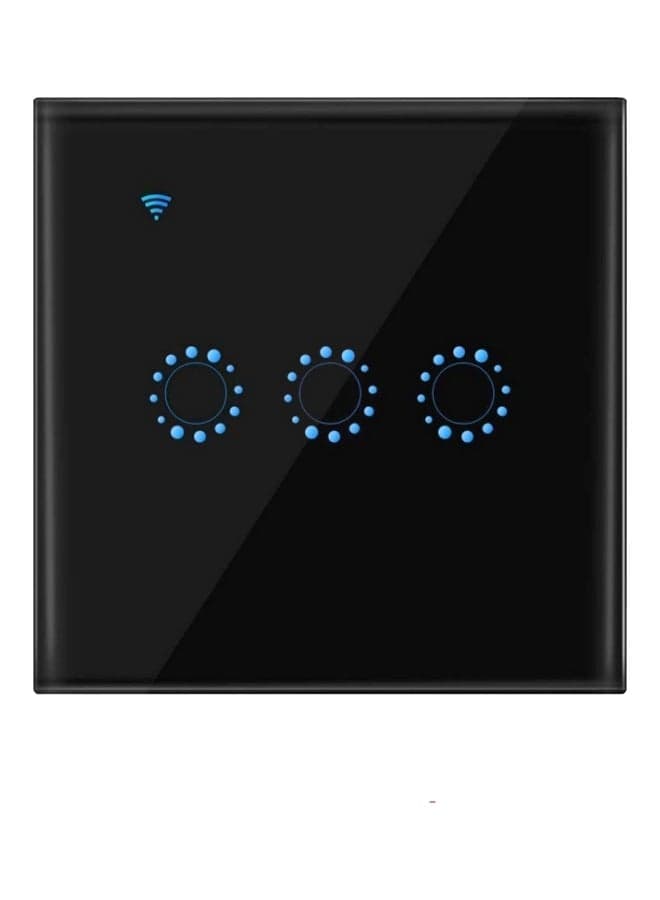 Wireless Wi-Fi Switch Black 8.6x8.6x3.2cm