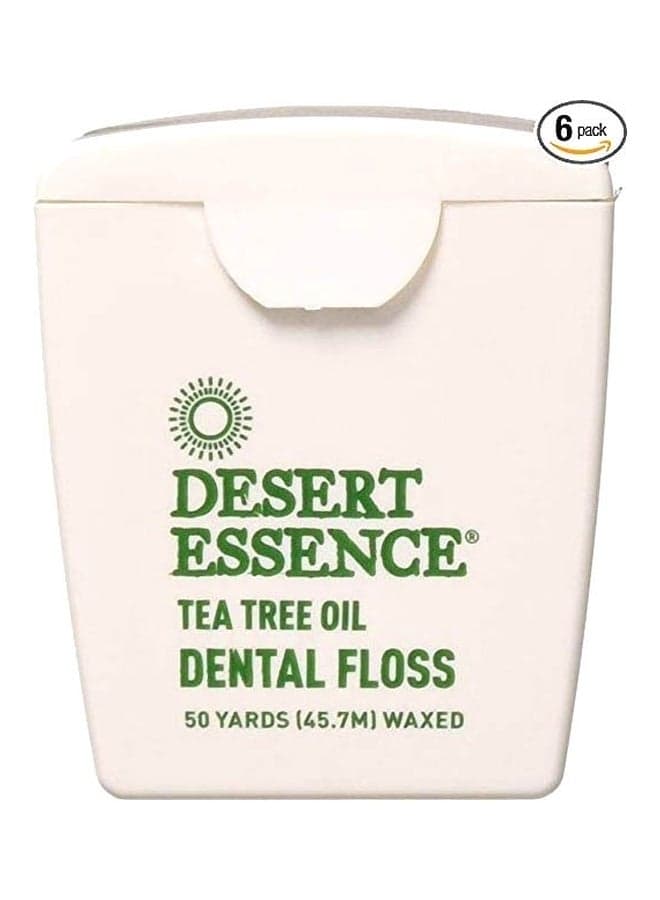 6-Piece Tea Tree Oil Dental Floss 50yard