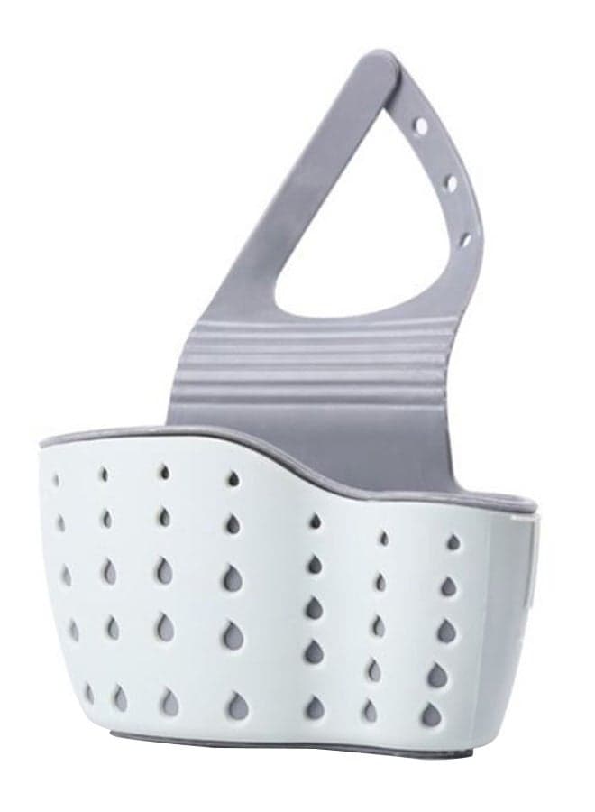 Sink Drain Receptacle Utensil Holder Box Grey/Blue 10cm