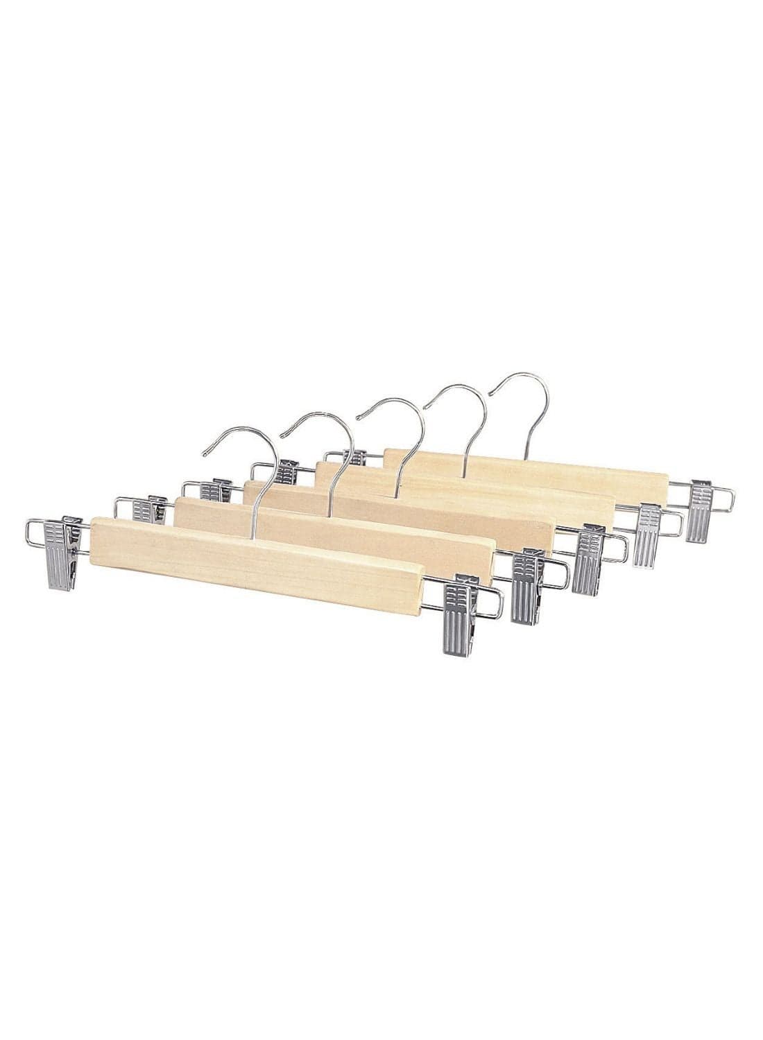 5-Piece Wardrobe Hanger Set Beige/Silver 25x15x6cm