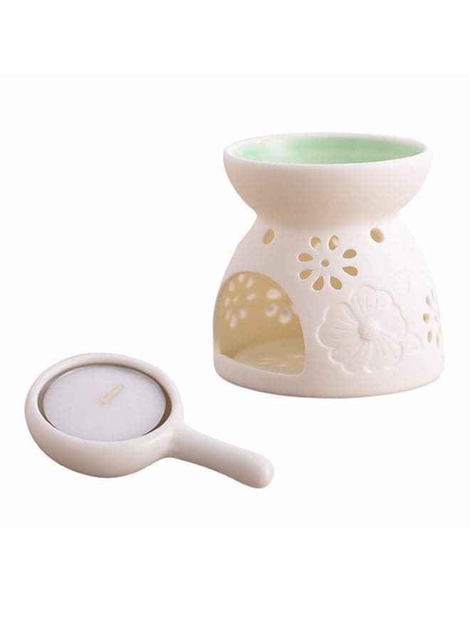 Ceramic Incense Essential Oil Burner White 9.2 x 5.4 x 5.4inch