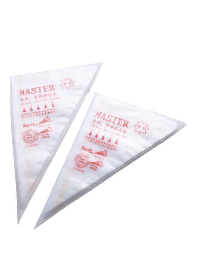 100-Piece Ice Fountain Cake Decoration Bag White 34cm