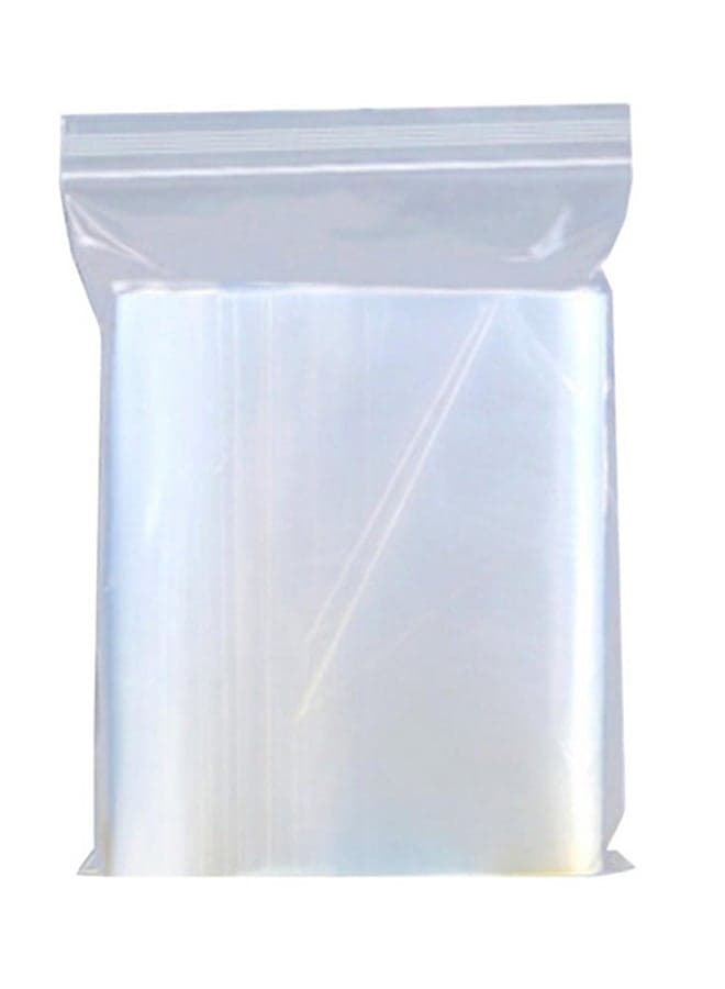100 Piece Zipper Plastic Bags Clear 8 x 12cm