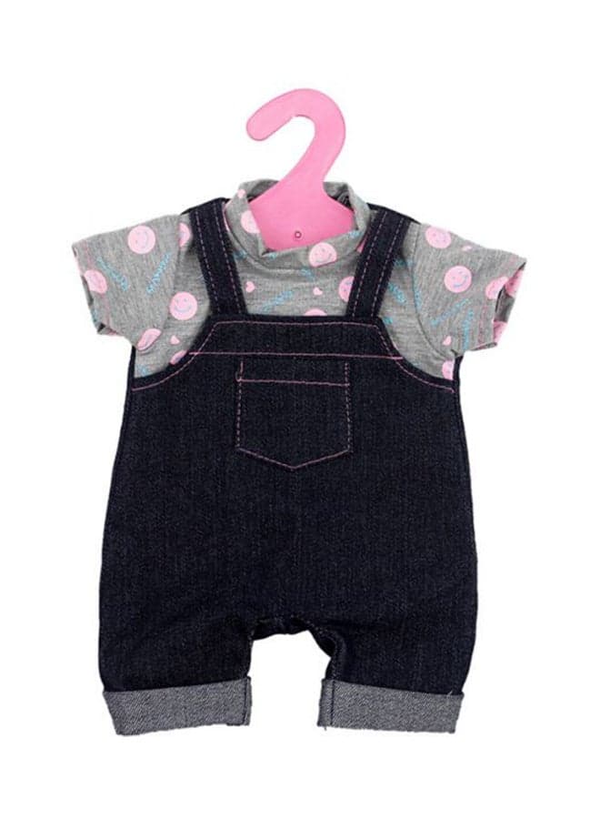 American Doll Figurine Clothes Denim Suspenders