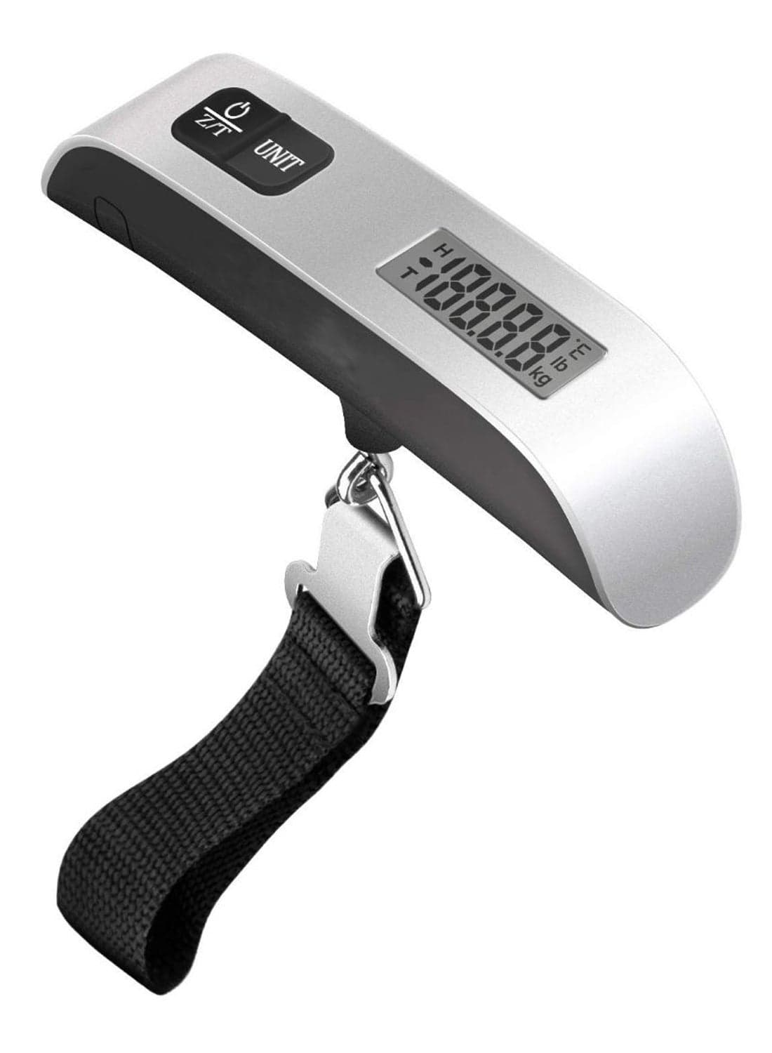 Digital Hanging Luggage Scale Silver/Black