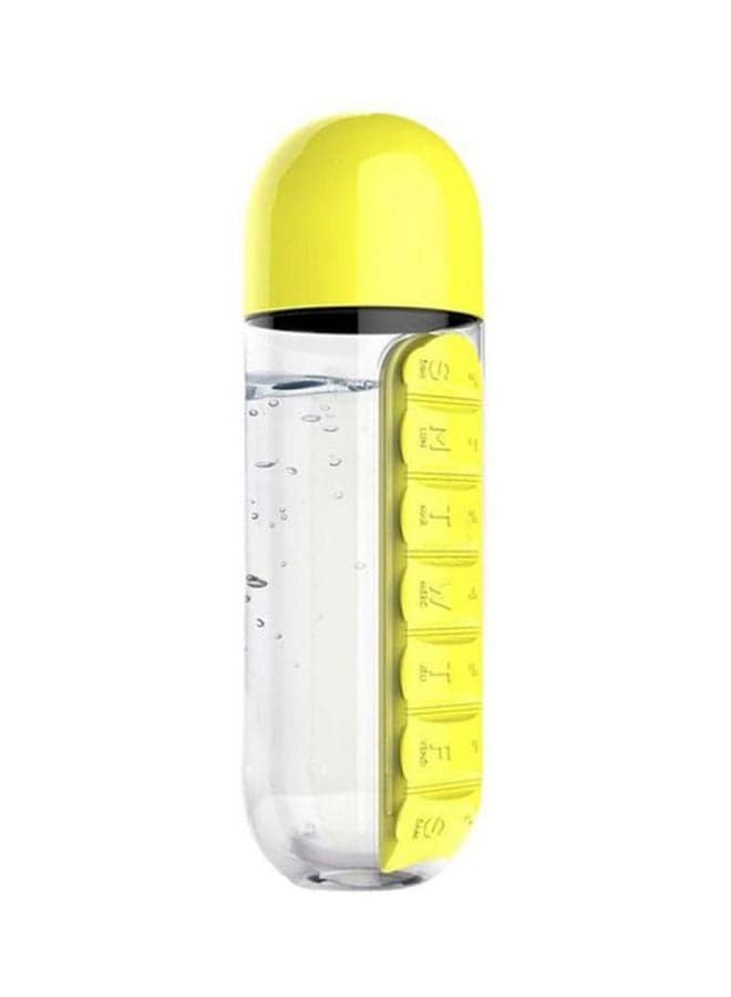 Water Bottle With Built-In Daily Pill Box