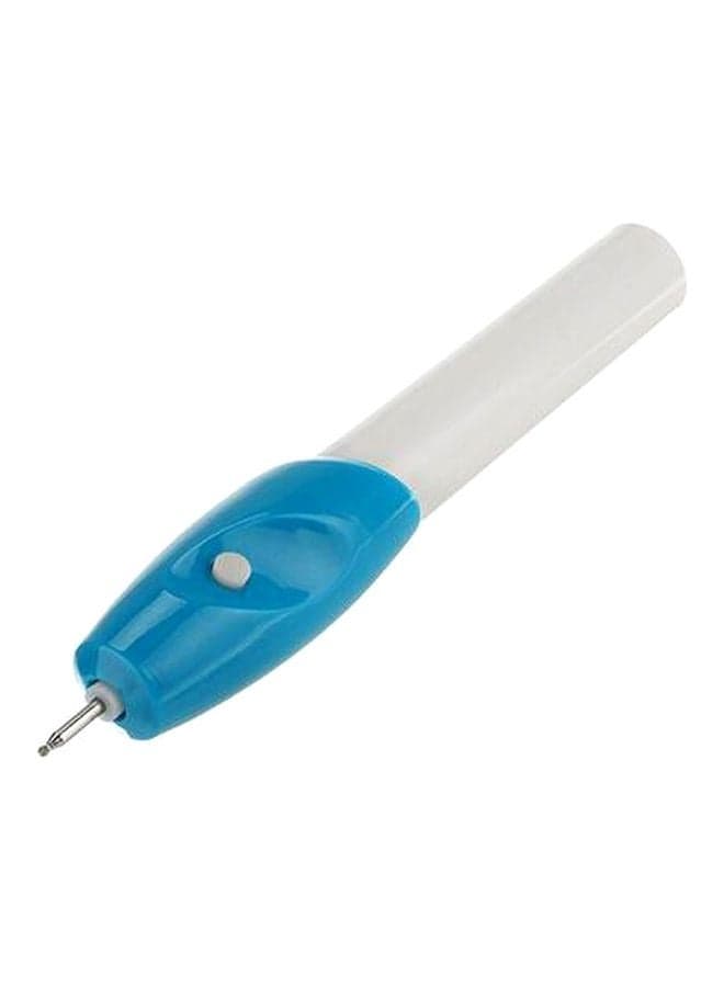 Electric Engraver Etching Pen White/Blue/Silver