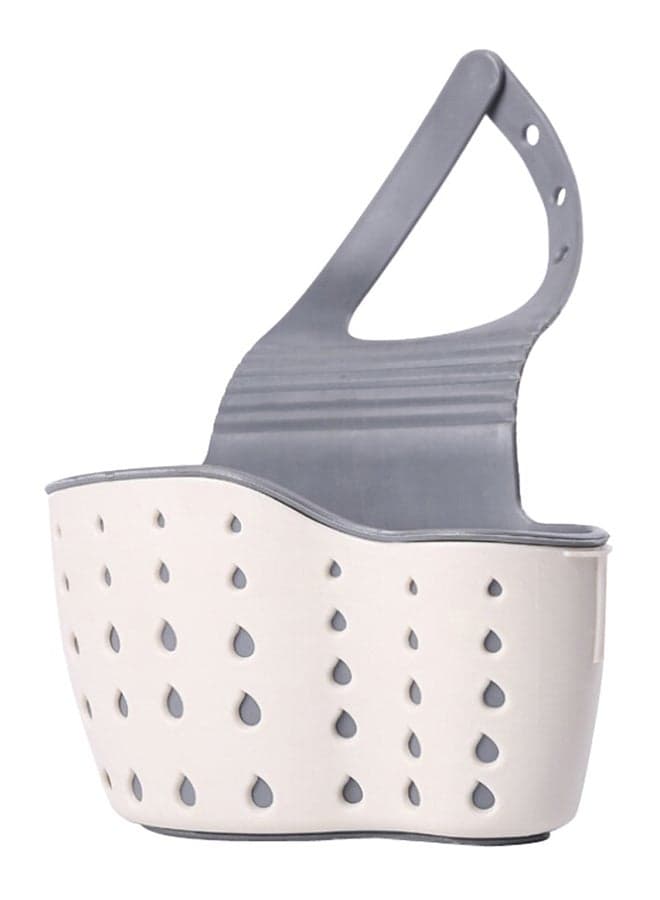 Wall Mounted Kitchen Sponge Drain Holder Grey/Beige 13 x 22cm