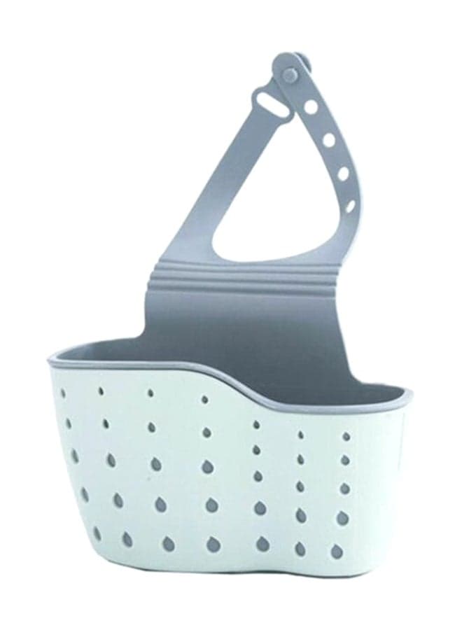 Adjustable Snap Sink Rack Hanging Holder Blue/Grey 15x5x21cm