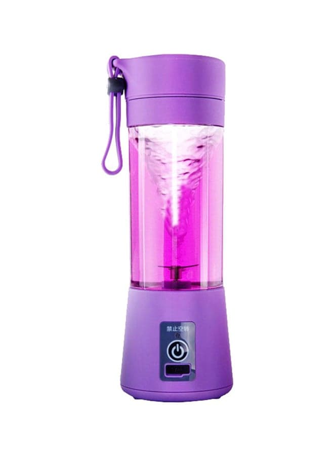 Portable USB Charging Juicer 380 ml JC0002 Purple/Clear