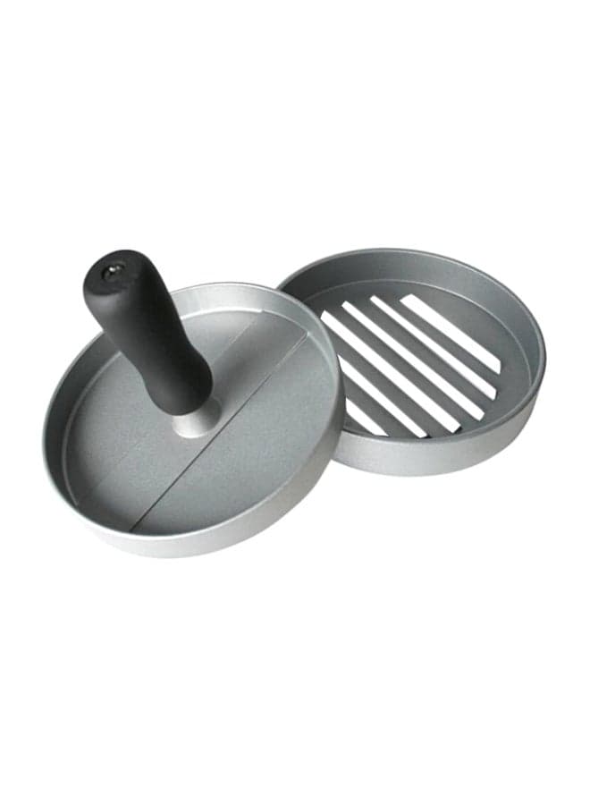 Manual Press Burger Maker Silver/Black