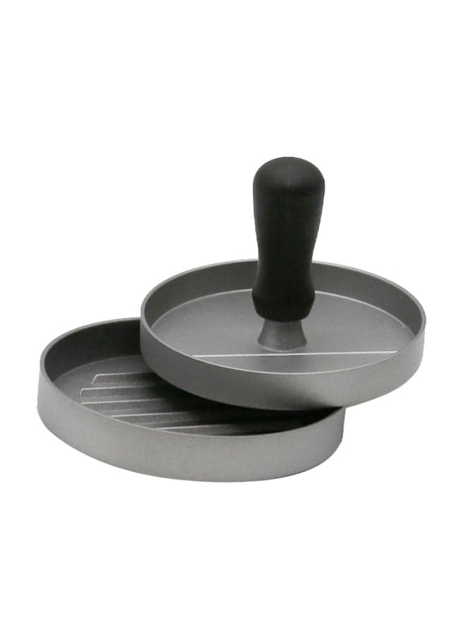 Manual Press Hamburger Patties Maker Silver/Black