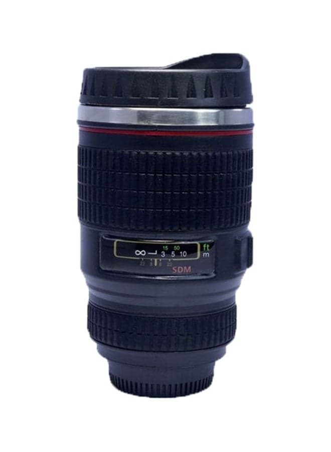 Camera Lens Shaped Thermal Mug Black