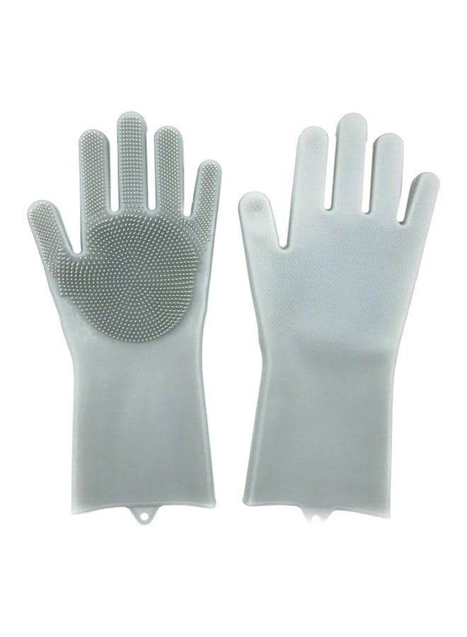 2-Piece Dish Cleaning Gloves Set Grey