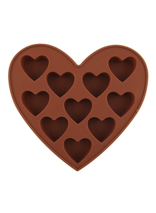 Heart Shape Chocolate Mould Brown