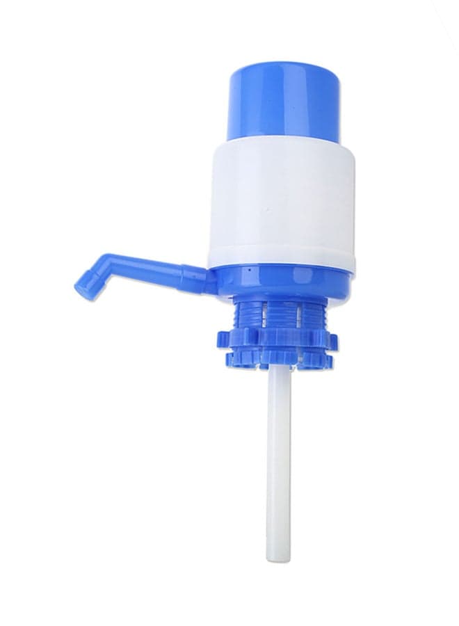 Hand Pressure Water Bottle Pump Dispenser White/Blue 20 x 10 x 10cm