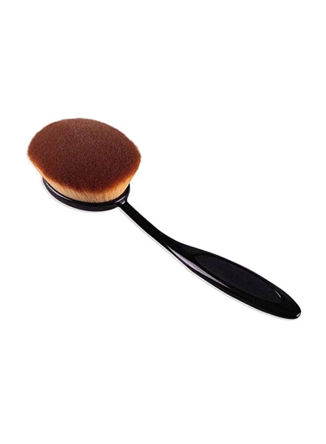 Oval Makeup Brush Foundation And Contour Applicator Black/Brown