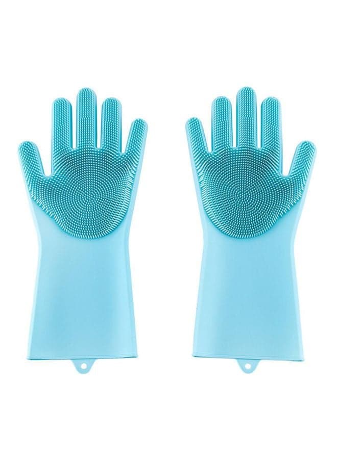 Kitchen Dishwashing Gloves Blue 15×2×35cm