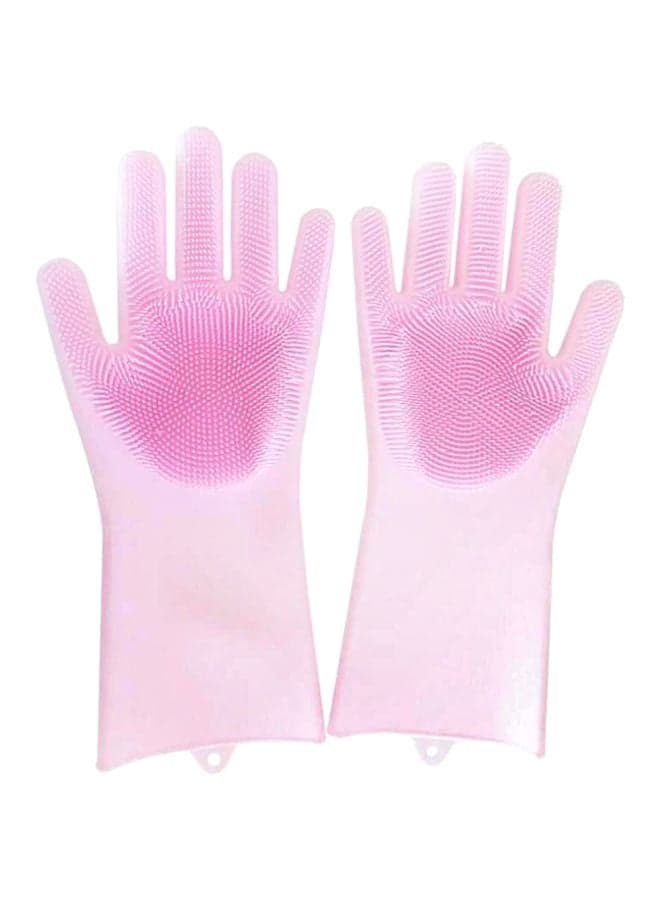 Silicone Dishwashing Gloves Pink 36×8×18cm