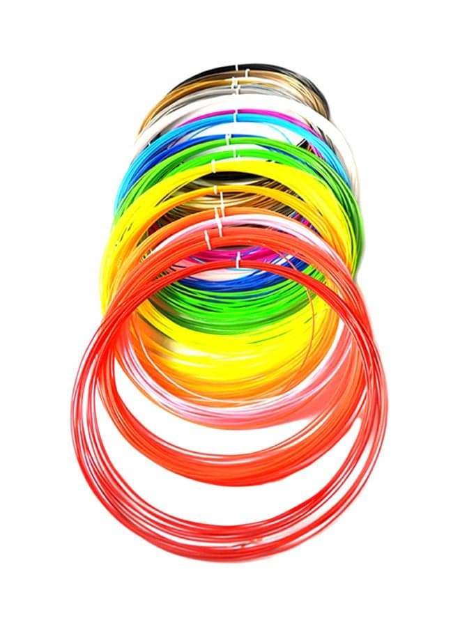 10-Piece 3D Printing Pen Filament Set Red/Yellow/Blue