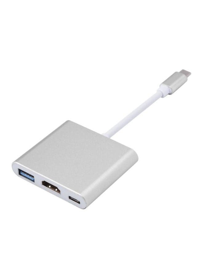 Type-C To 4K HDMI USB Convertible Adapter For Apple Macbook White
