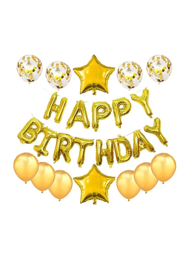 25-Piece Happy Birthday Party Balloons Set 25x3x15cm