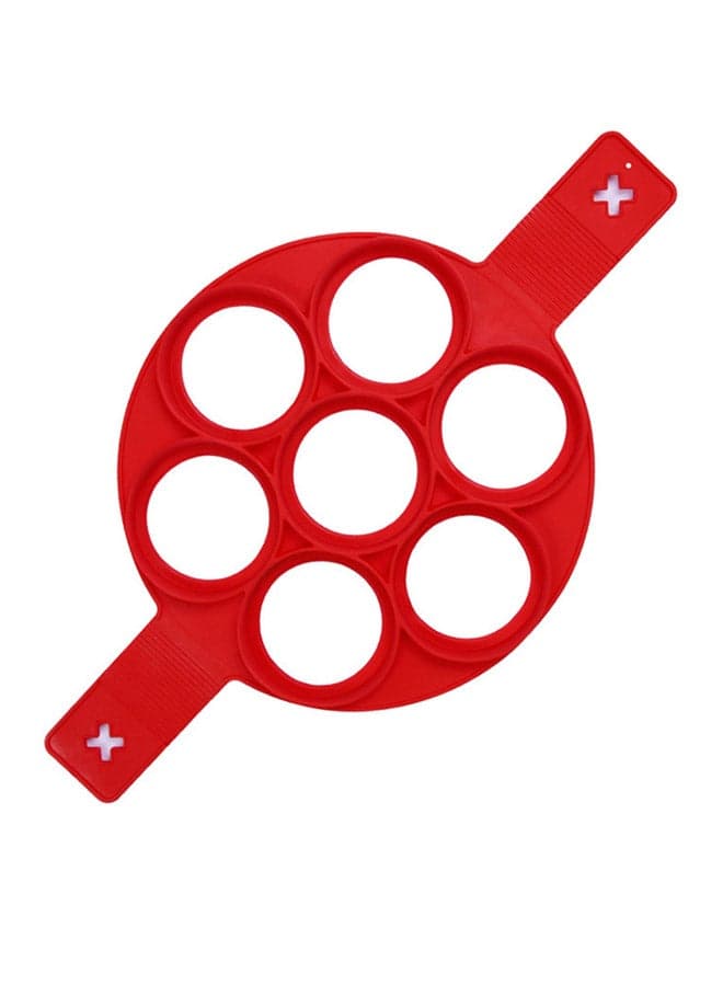 7 Hole Pancake Maker Cooking Tool Red 15.7x9.3inch