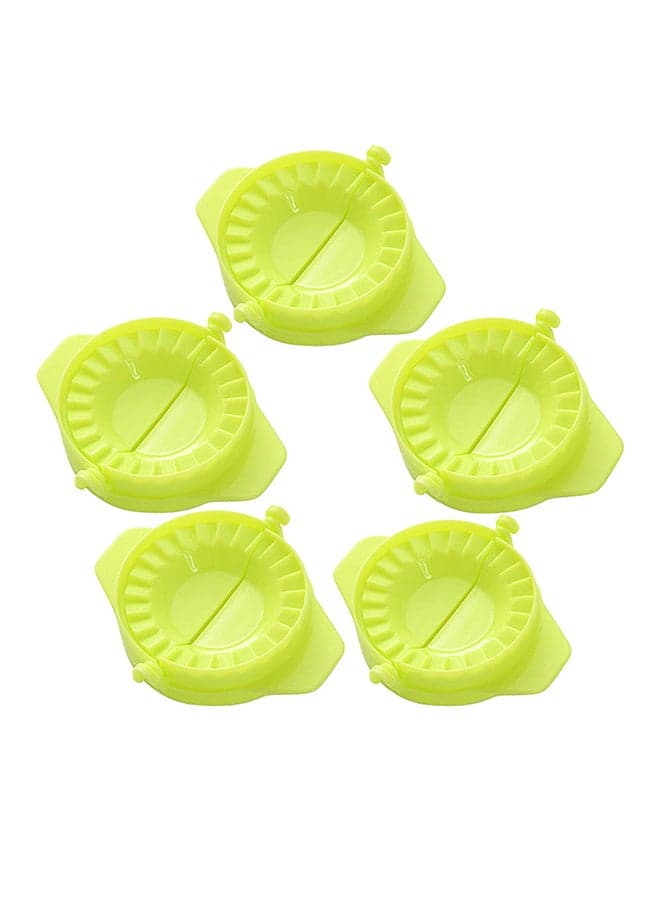 5-Piece Dumpling Jiaozi Maker Mould Green 90cm